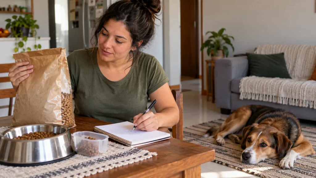Tutora organizando informações da alimentação para a consulta
